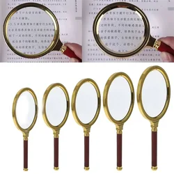 10X Handheld Magnifying Glass Non-Slip Reading Magnifier 60/70/80/90/100mm Jewelry Elderly Reading Lens Microscope Magnifier