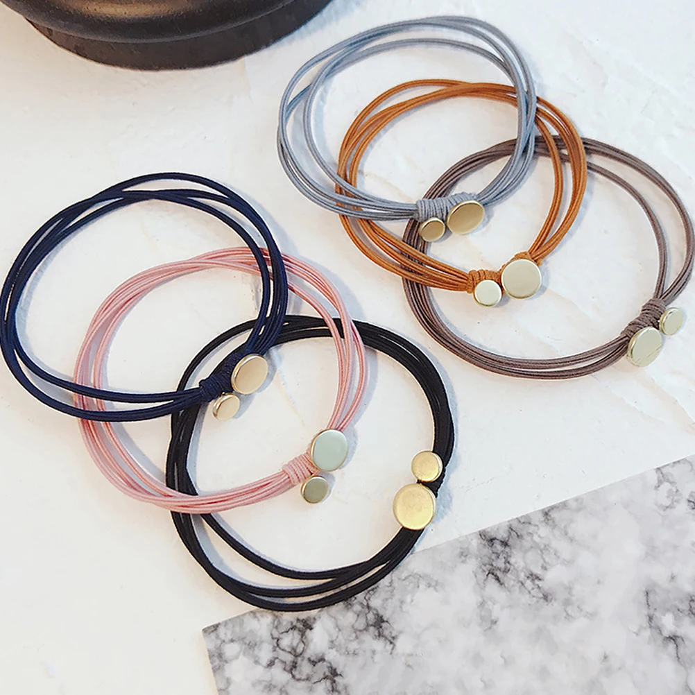 

18 Pcs Hair Tie Elastic Rings Decorations Ties Girls Accessories Ponytail Holders Band Ropes Metal