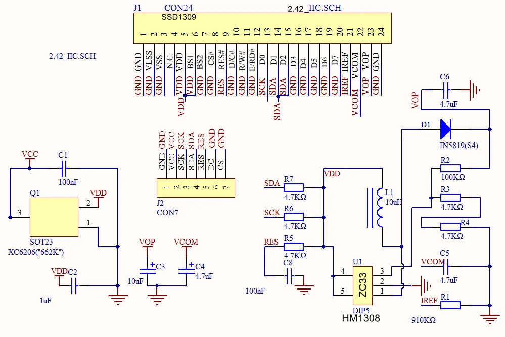 2,42" 2,42 Zoll OLED-Displaymodul 128x64 LCD HD-Bildschirmmodul SSD1309 7-Pin SPI/IIC I2C Serielle Schnittstelle für Arduino UNO R3 – Detail 5