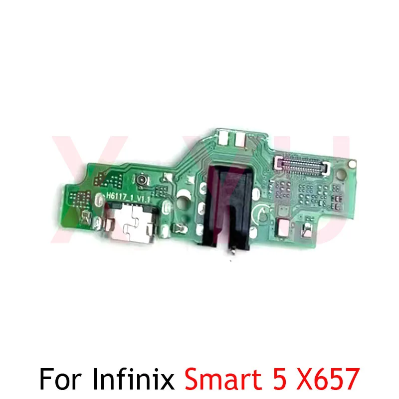 For Infinix Smart 4 X653 / Smart 4C X653C / Smart 5 X657 USB Charging Board Dock Port Flex Cable Repair Parts