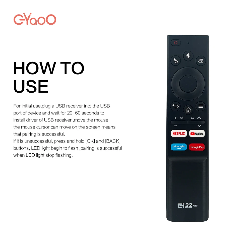 G22 PRO Voice Air Mouse Remote 2.4G Wireless Gyroscope IR learning Function for Android tv box HK1 H96 Max X96 mini