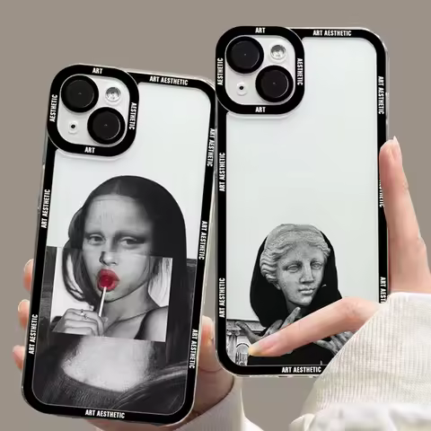 David Mona Lisa Case for Infinix Note 30 11 12I GT 10 Hot 40 30 Play 30i Tecno Spark 10 20 Pro POVA 3 4 5 Camon 20 19 Pro 19 Neo