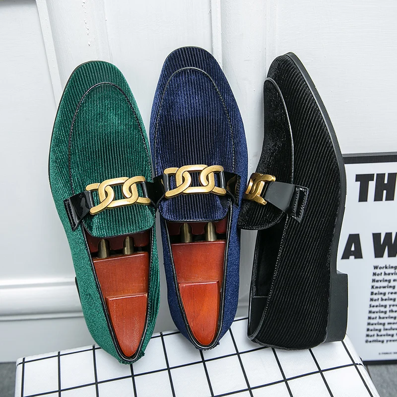 Fashion Green Men Loafer Shoes Large Size 47 48 Luxury Casual Leather Shoes for Men Comfortable Mocassin Elegant Man Dress Shoes