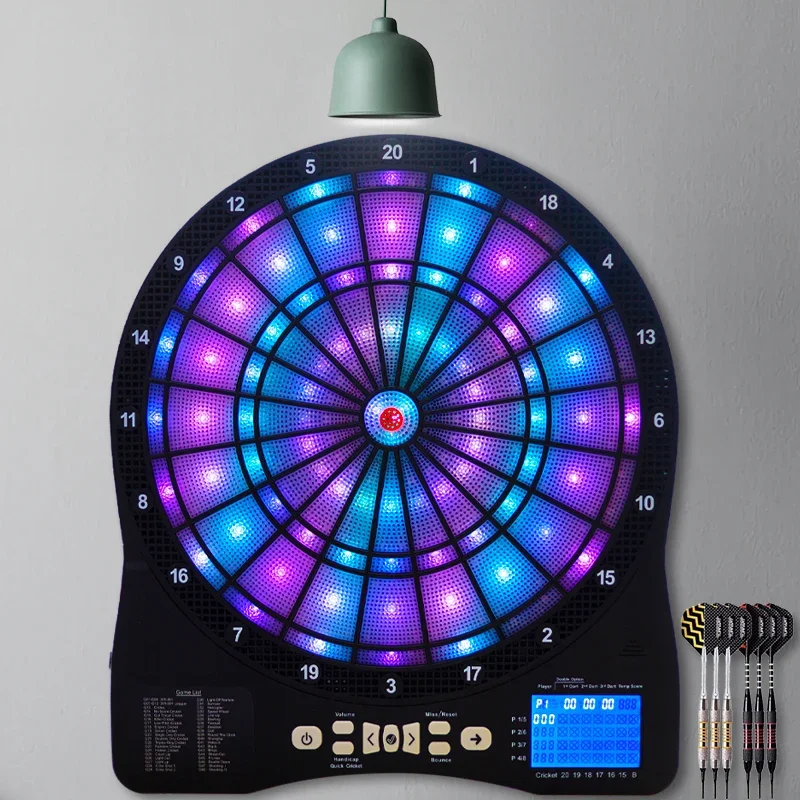 Automatic scoring safety luminous electronic dart board set adult children home indoor entertainment bar game target