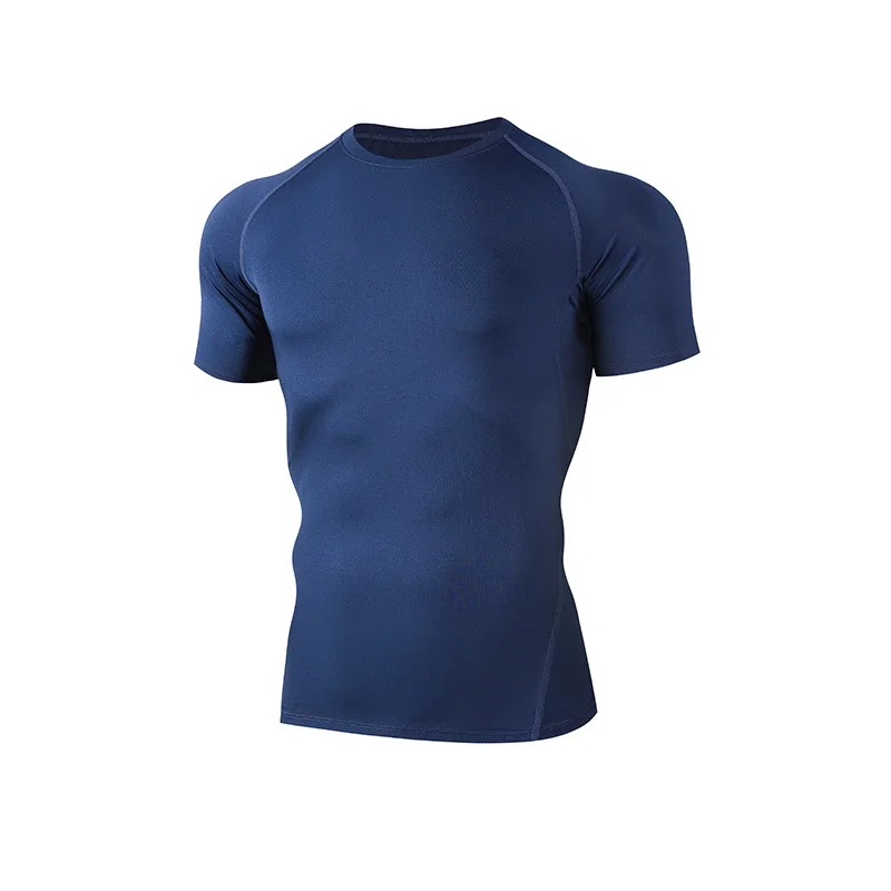 Nuova maglietta sportiva da basket, abbigliamento da palestra aderente da uomo, maglietta ad asciugatura ad alta velocità di proiettile, top da allenamento che assorbe il sudore