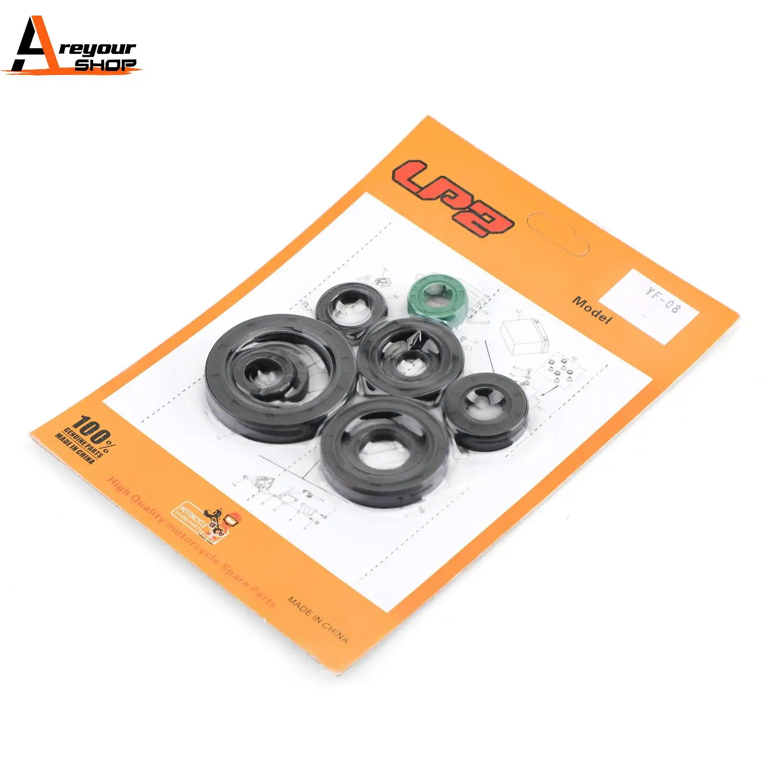 

Areyourshop 10pcs for Honda CR125R CR125 CR 125 125R 1987-2003 2000 2001 2002 Complete Engine Oil Seal Kit