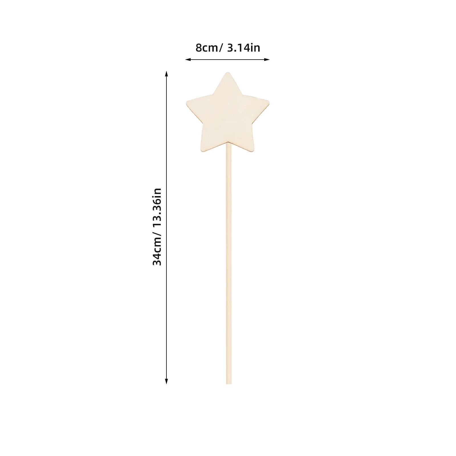 15pcs Unfinished Fairy Wands Wooden Diy For Party Kids Craft Graffiti Painting Blank Wood Sticks Art Project Tool