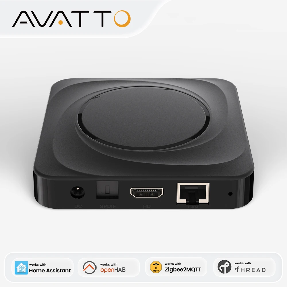 AVATTO Home Assistant Box Quad-Core Cortex-A55 processor 4G Plus 32G ROM USB 3.0/2.0 Ports Home Assistant Host ZHA Zigbee2MQTT
