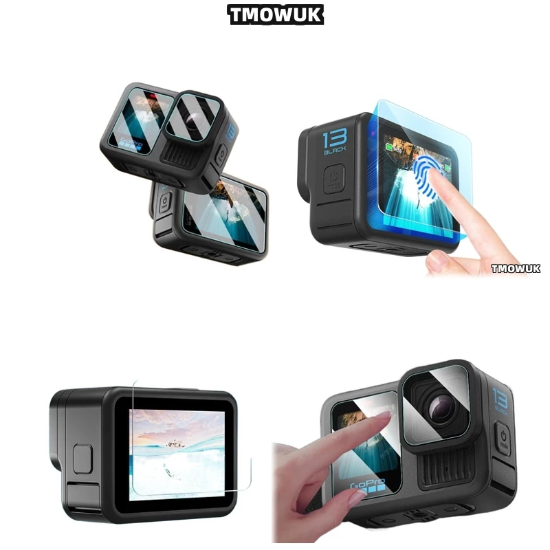 

For GoPro Hero 13 Tempered Glass Screen Protector - 9H Anti Scratch Full Cover Front & Back Lens Shield With Privacy View