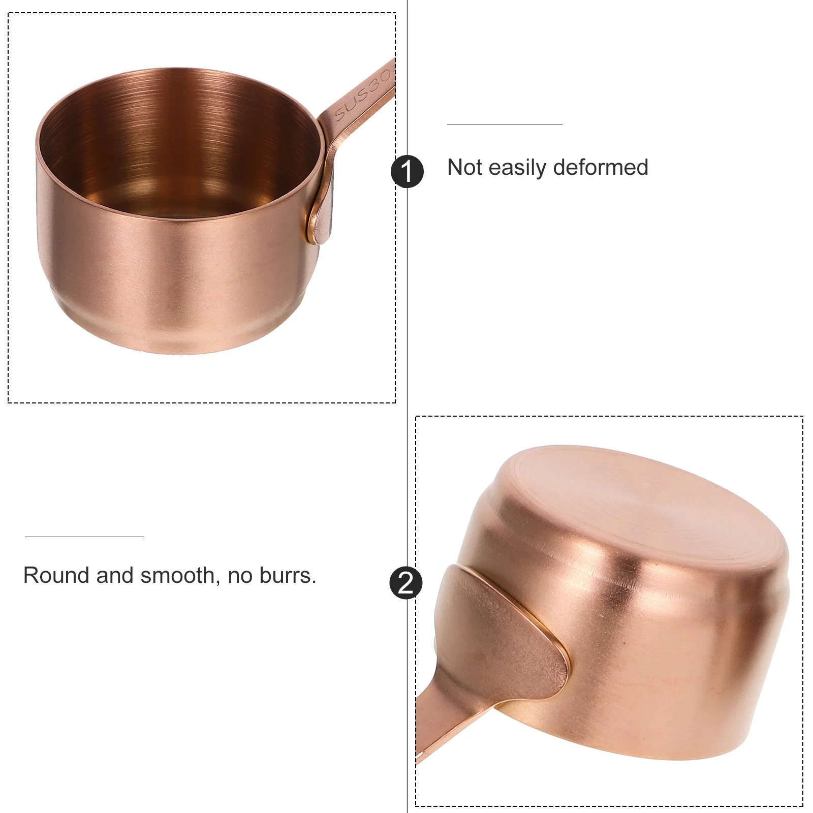 

2Pcs Stainless Steel Saucepan Polished Smooth Mini Sauce Pot for Kitchen Use Cooking Tool Household Sauce Container