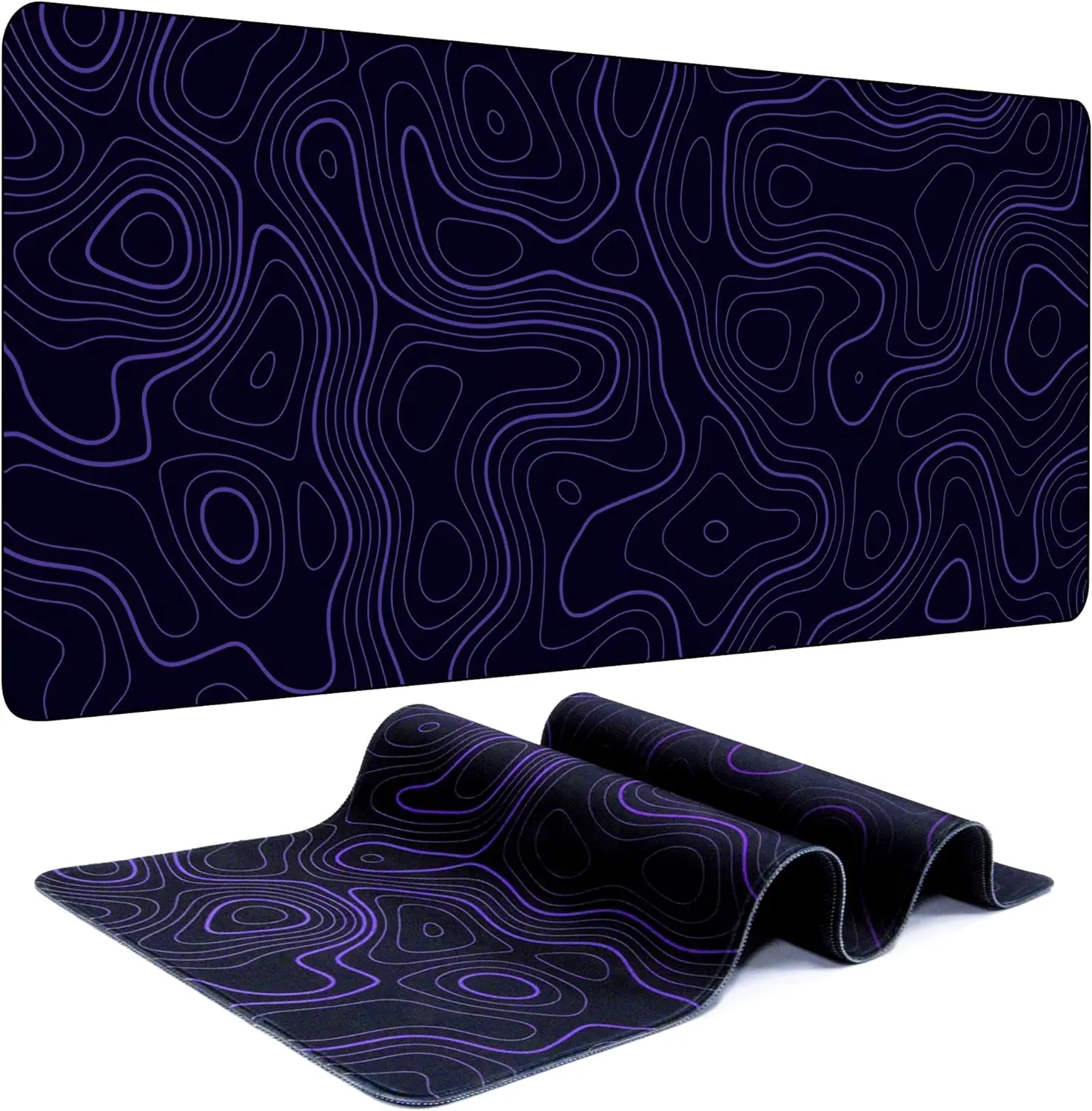 Laptop Topographic Contour Mouse Pad White Gaming Mousepad Large Mouse Mats Keyboard Deskmat Computer Office Deskpad Accessories