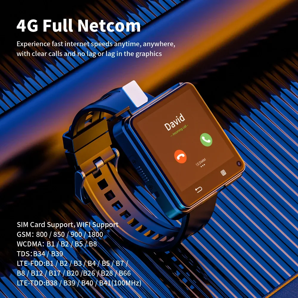 LOKMAT-relógio inteligente para homens, tela grande, jogo do Google Play, Android 11.0, Smartwatch à prova d'água, Android 11.0, 2.64 ", 2 MAX, 4G, 3GB, 32GB
