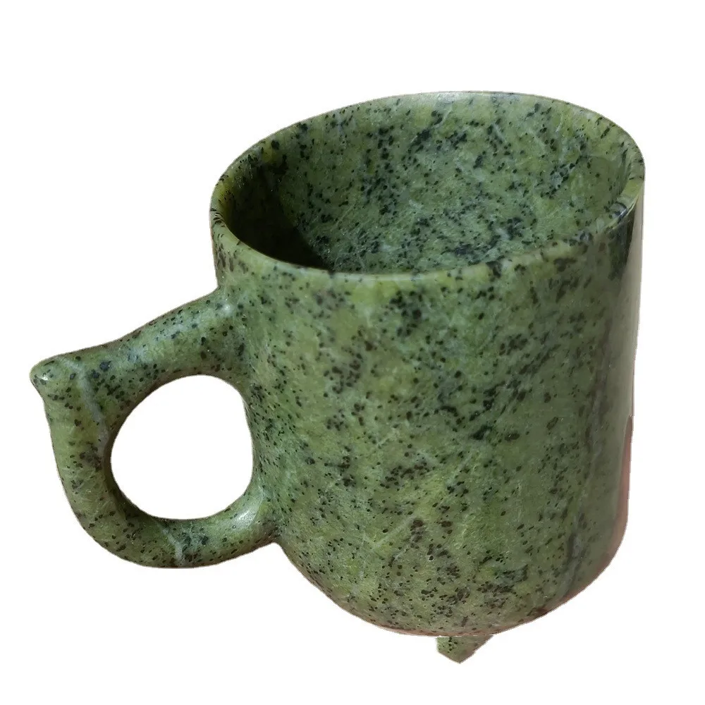 Taza de té de Jade tibetano Natural Wang Shi, taza de café, joyería magnética activa para el cuidado de la salud, Color de Jade Natural al azar