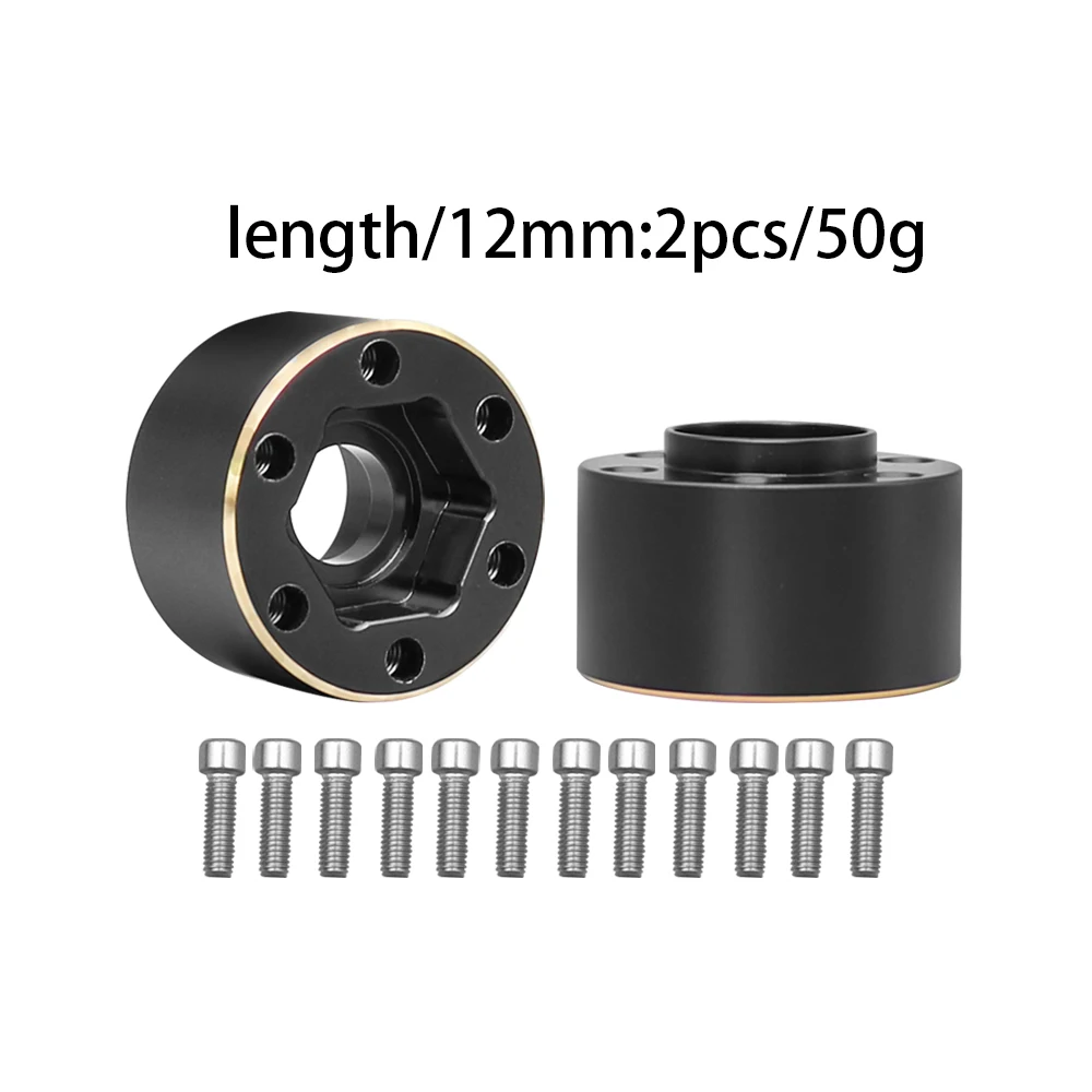Messinggewichte, 12 mm Rad-Sechskantnabe, erweiterter Adapter für 1/10 RC Crawler 1,9 2,2 Zoll Räder, Felge, Axial SCX10, TRX4, Gegengewicht