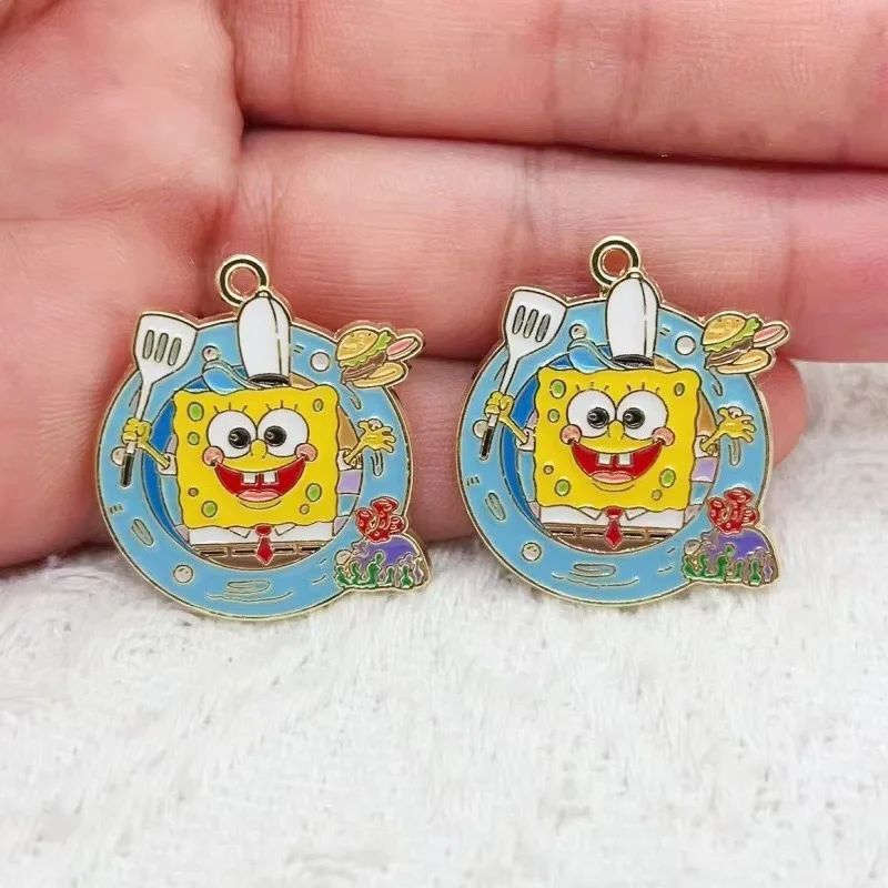 10pcs cartoon anime alloy oil drop pendant, DIY accessory keychain bag pendant view 2
