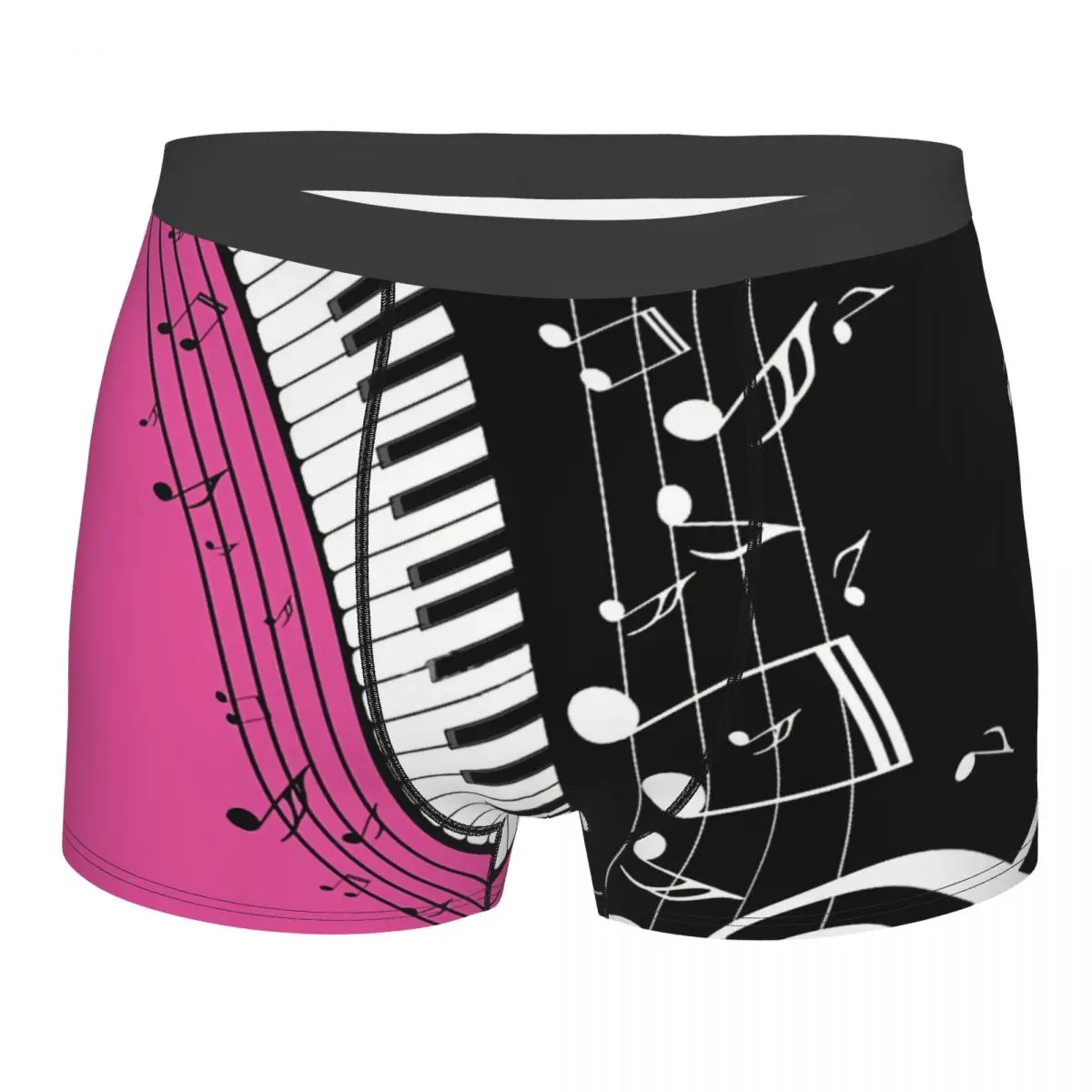 Piano Abstract Keys Man's Boxer Briefs Music Notes Highly Breathable Underwear Top Quality Print Shorts Birthday Gifts