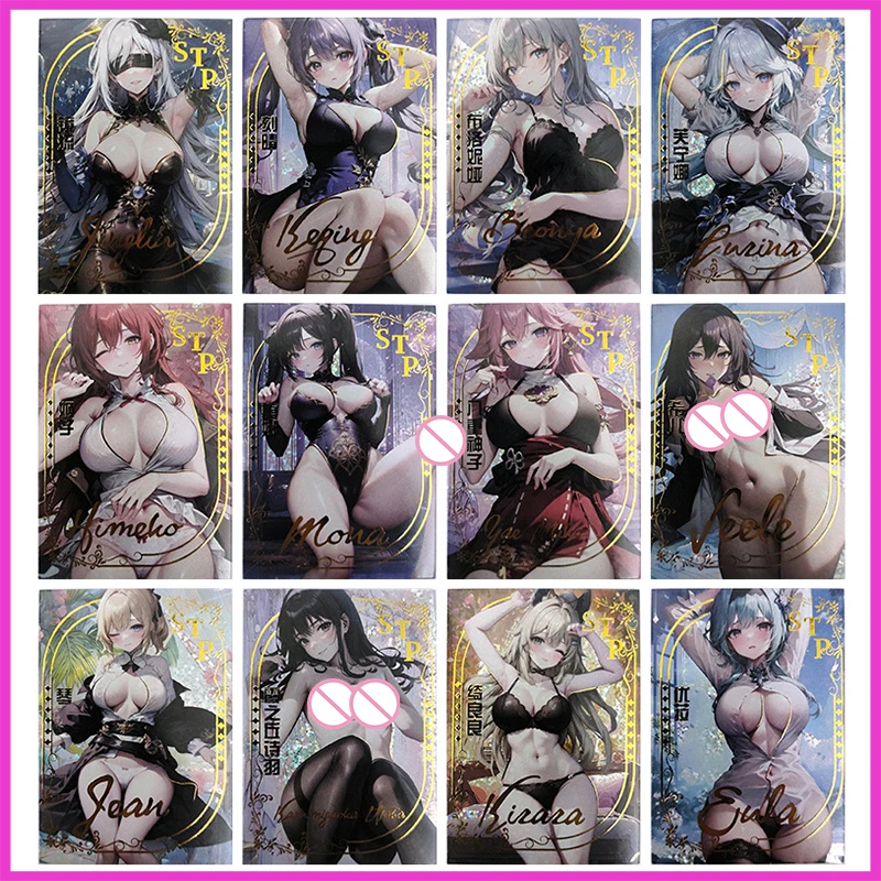 

Anime Goddess Story Rare STP Refractive Flashcards Jingliu Keqing Bronya Furina Toys for boys Collectible Cards Birthday Gifts