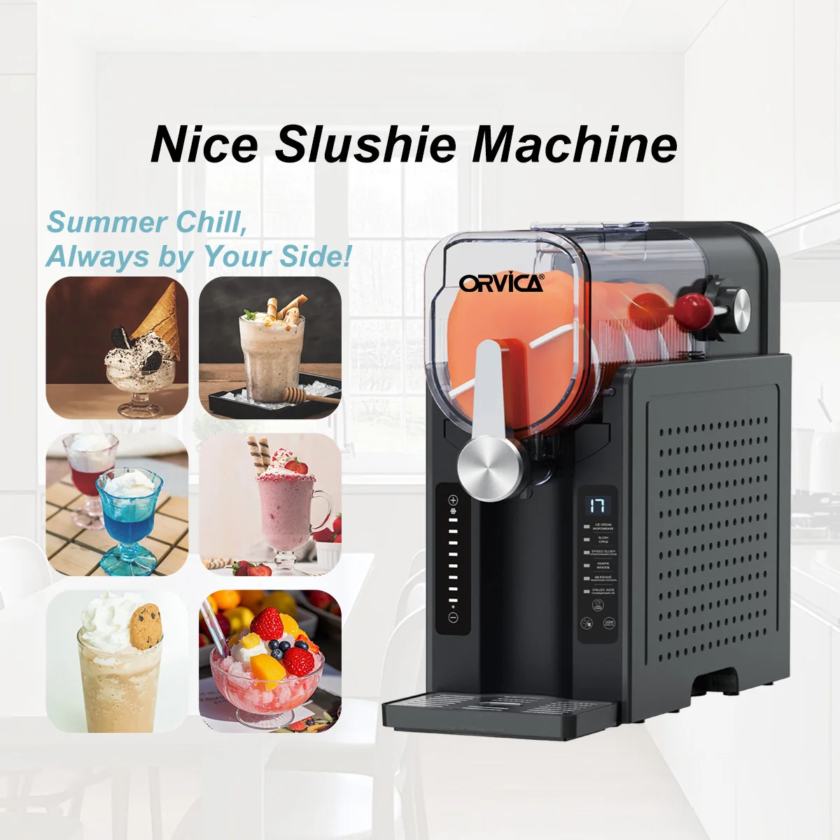 220V Hause Slushie Maschine Slush Eismaschine Eismaschine Vollautomatische Getränke Slush Maschine Schnee Schmelzen Maschine