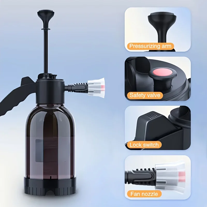 Ручной распылитель пены объемом 2 л для мойки автомобилей — ручная пенопластовая пушка с эргономичной ручкой, для автомобилей, мотоциклов, уборки дома.