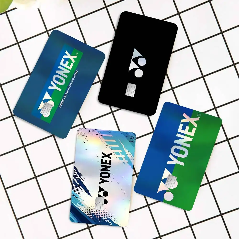Fashion Y-Yonexs Minimalist Laser Bank Card Stickers Removable Personal Style Decor