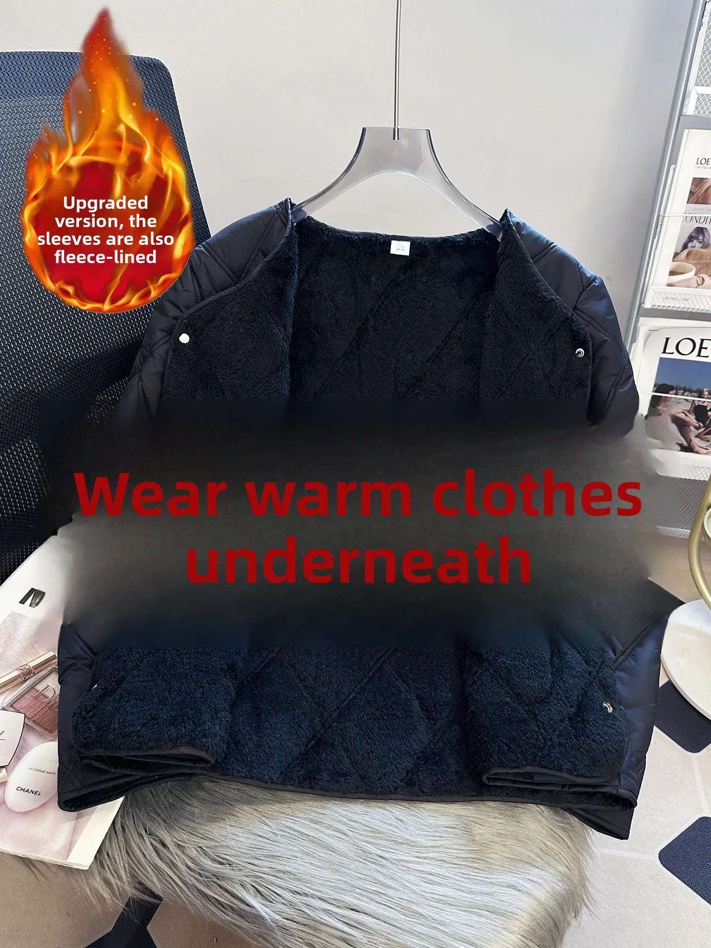 

Thiened Cotton Padded Jaet Women's Home Wear Warm Comfortable Loose Fit Winter Outerwear Fce Lined down Coat