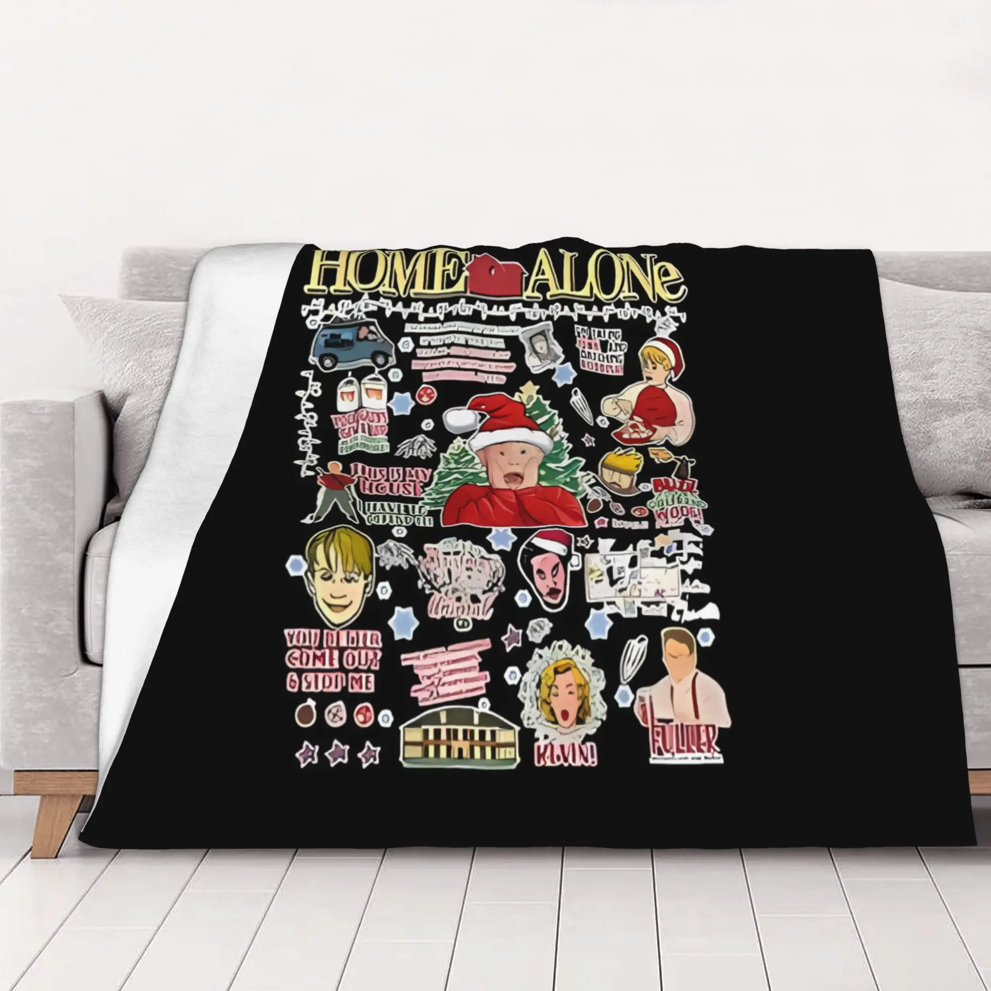 1PC Classic Home Alone home room decorations Winter Blankets for Adults Bedding Home Interior Sofa Knee