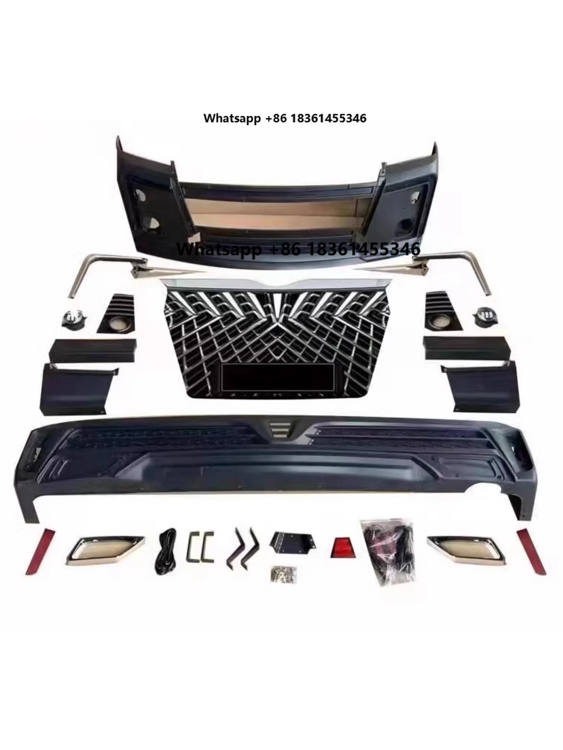 

For Hiace modified New style Auto Surround Front Rear bumper assembly Grill Car Accessories Body kit