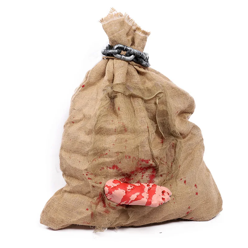 Halloween Vibrating Ghost Prop in Burlap Sack, Hanging Decor for Bar & Haunted House, Scary Party Ornament