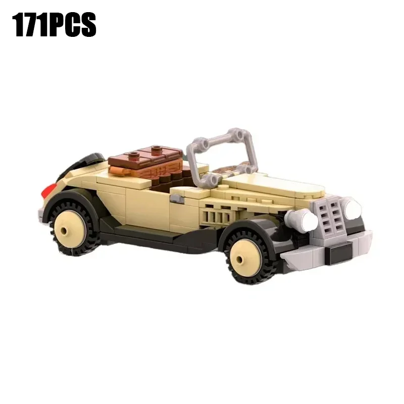 1920 Vintage Classic Convertible Car Model Moc Building Blocks Technical Bricks DIY Assembly Vehicle Toys For Kids Child