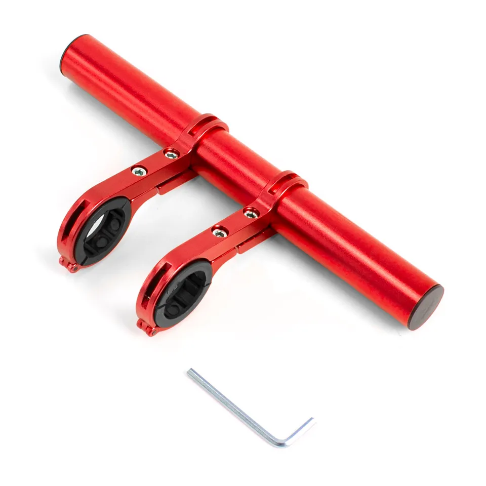 Qukaim Elektrische scooter stuur extender scooter stuur extender, multifunctionele elektrische scooter accessoire, 20 cm lang, aluminium legering, zwart en zilver