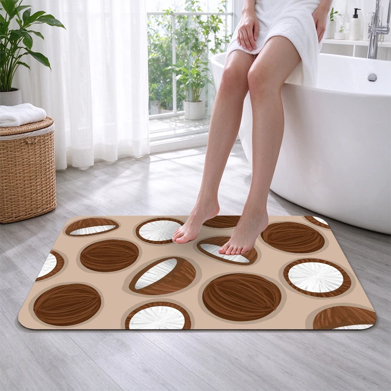 1 Piece of Coconut-Pattern Carpet, Soft, Comfortable, All Seasons, lightweight, Easy to Care, Home Decor, Living Room, Bedroom, balcony, Autumn, Winter
