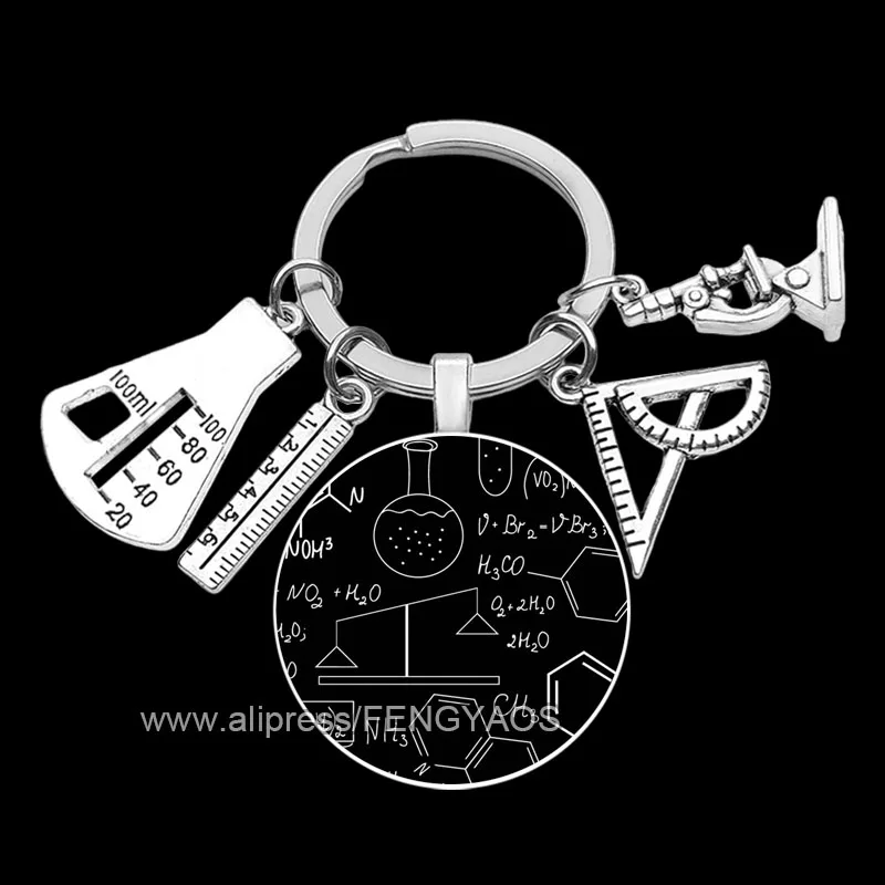 Science Chemistry Keychain for Biology Teacher Creative Biology Key Holder for Keys Gift for Professor Chemistry