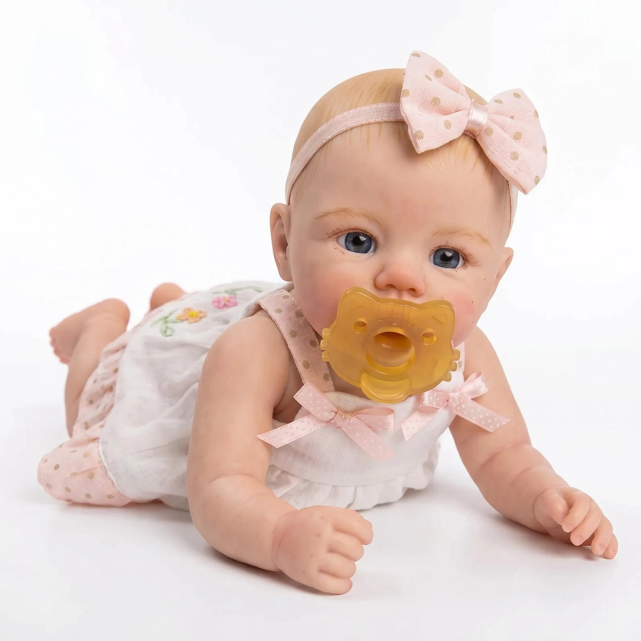 NPK 12inch Abigail Mouth can open Super soft solid silione Squishy Elastic Doll comes with Cloth