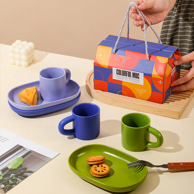 Niedliche ins Stil Keramik becher kreative handgemalte Kaffeetasse Paare Tasse Frühstück Milch tee Tasse Valentinstag Geschenk