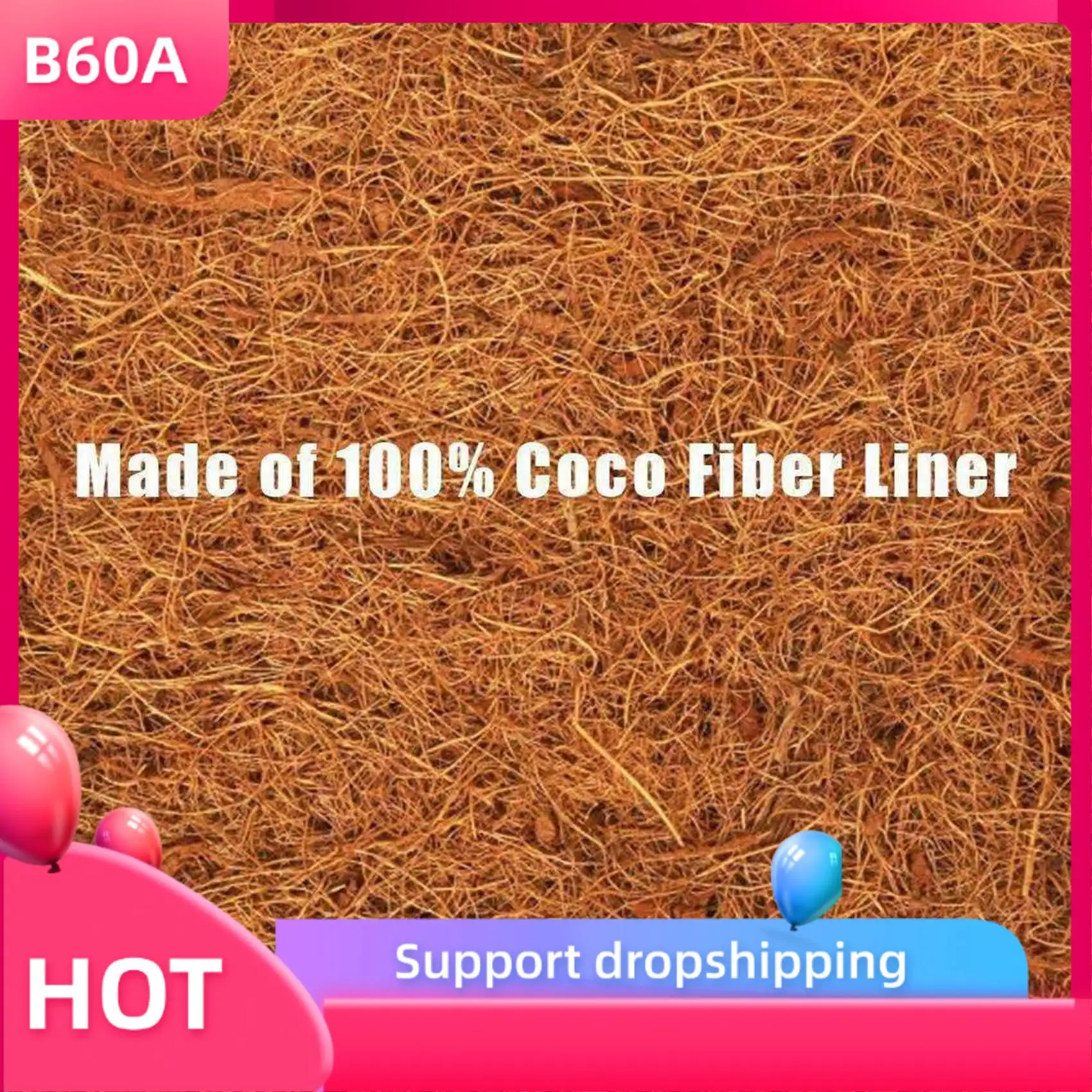 

B60A 4PCS Round Replacement Liner For Hanging Basket, 12 Inch Coconut Fiber Plant Basket Liner For Garden Planter Flower Pot