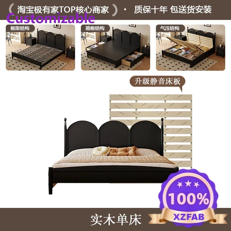 Factory Direct 2026 Design Bedroom Metal Bed Sleeping Double Space Saving Luxury Bed King Size Double Headboards Letto Matrimoni