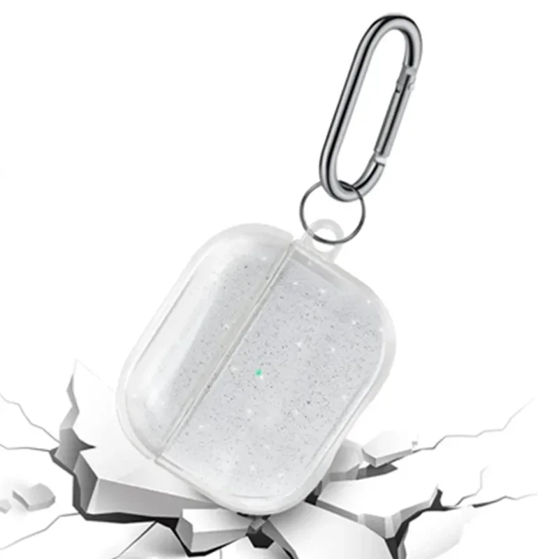 حافظة سماعة أذن من البولي يوريثان الناعم اللامع مع خطاف لأجهزة Apple Airpods Pro 2 2022 Pro2 الجيل الثاني Air Pods 3 2 1 غطاء الجيل الثالث