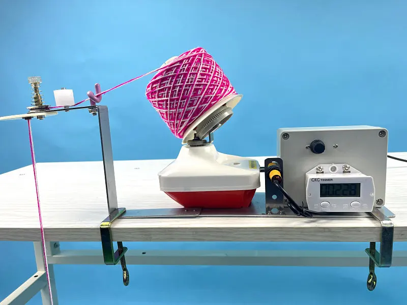 Low-Noise Electric Yarn Winder with Counter - Adjustable Speed Plied & Cake Maker for Home Use