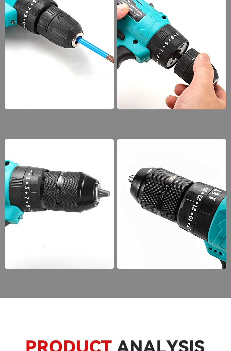 Schlüsselloses Bohrfutter, Schnellwechsel-Adapter, 1/2 3/8 UNF-Halterung, 2~13mm 0.8~10mm, selbstspannende Bohrfutter für Schraubendreher und Bohrer – Detail 10