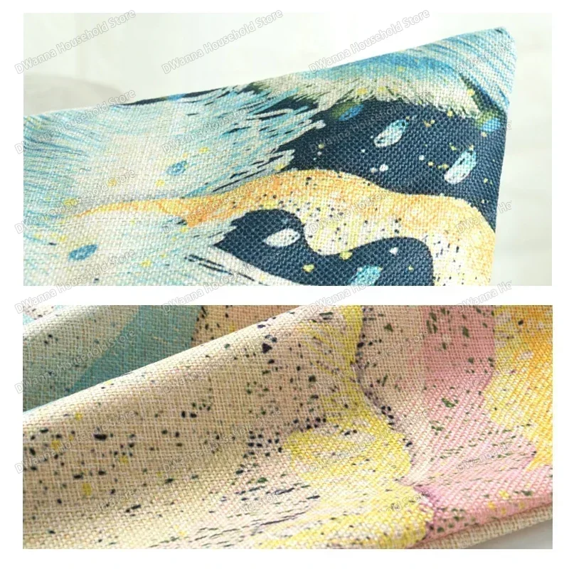 Watercolor Camper Van Beach Travelling Print Cushion Cover Pillowcase Sofa Bed Car Decorative Pillow Case Covers for Living Room
