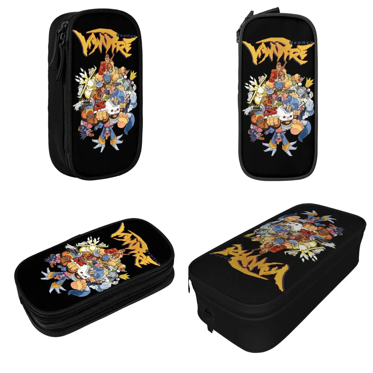 Vampire The Night Warriors Merch Pencil Case Large Capacity Office Accessories Darkstalkers Pencilcase Perfect Gifts