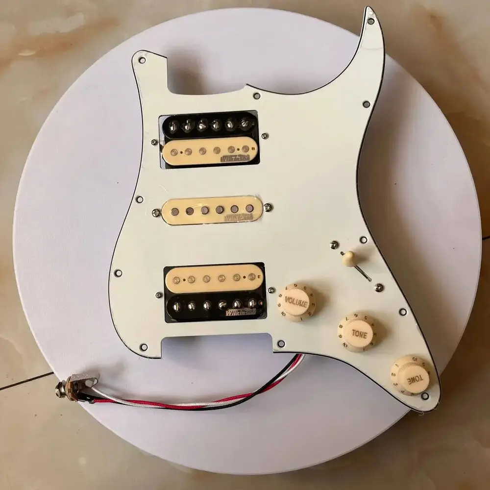 

HSH Prewired Loaded ST Pickguard Set Alnico 5 Humbucker Pickups Multi Switch Harnesses,For ST Guitar