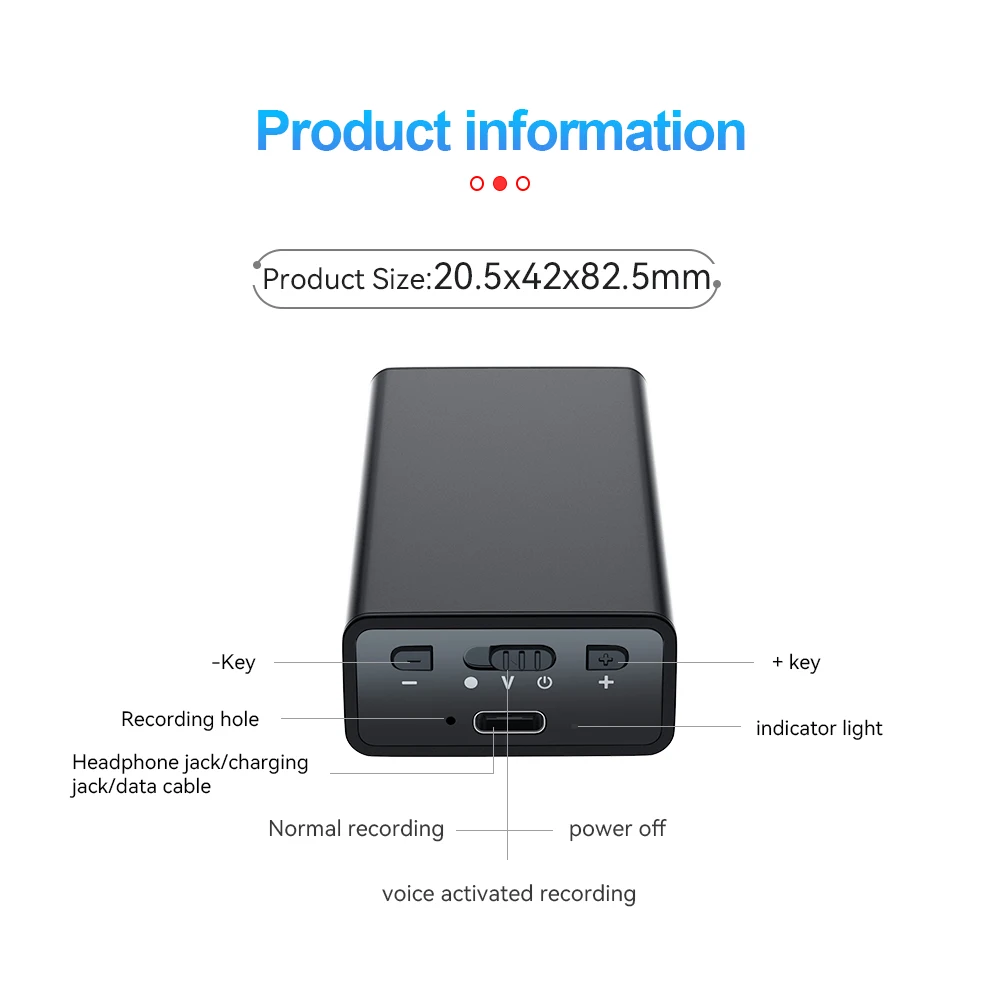 900 ساعة صغيرة الصوت المنشط مسجل صوتي 8G-64GB محرك فلاش USB الصوت الإملاء الضوضاء تقليل المغناطيس الجذب مشغل Mp3