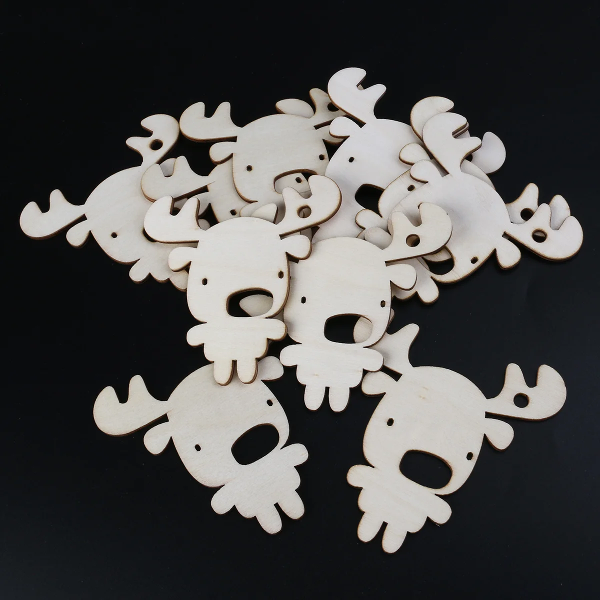 

10pcs Wizard Hat Pattern Pendant Wooden Embellishments Halloween Decoration For Craft Projects Scrapbooking Card Making