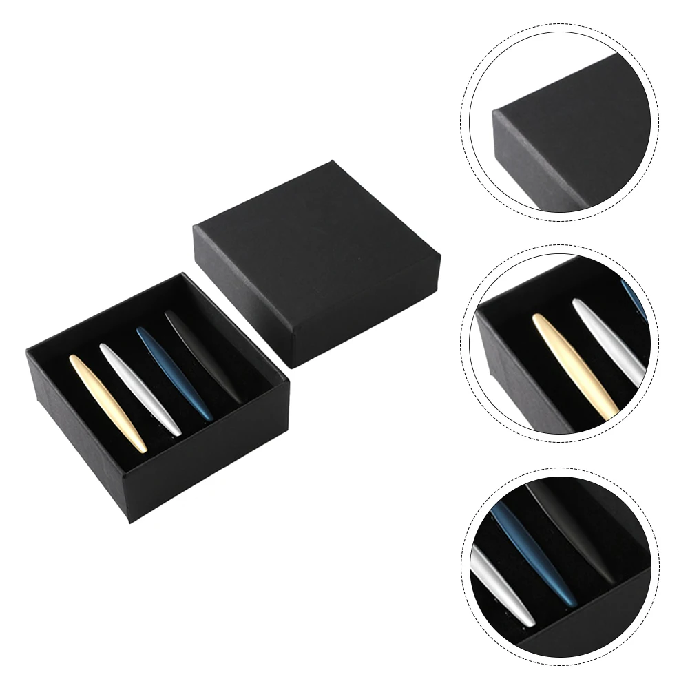 

4Pcs Necktie Clip Copper Business Meeting Elegant Gift for Men Shining Practical Necktie Clip Men