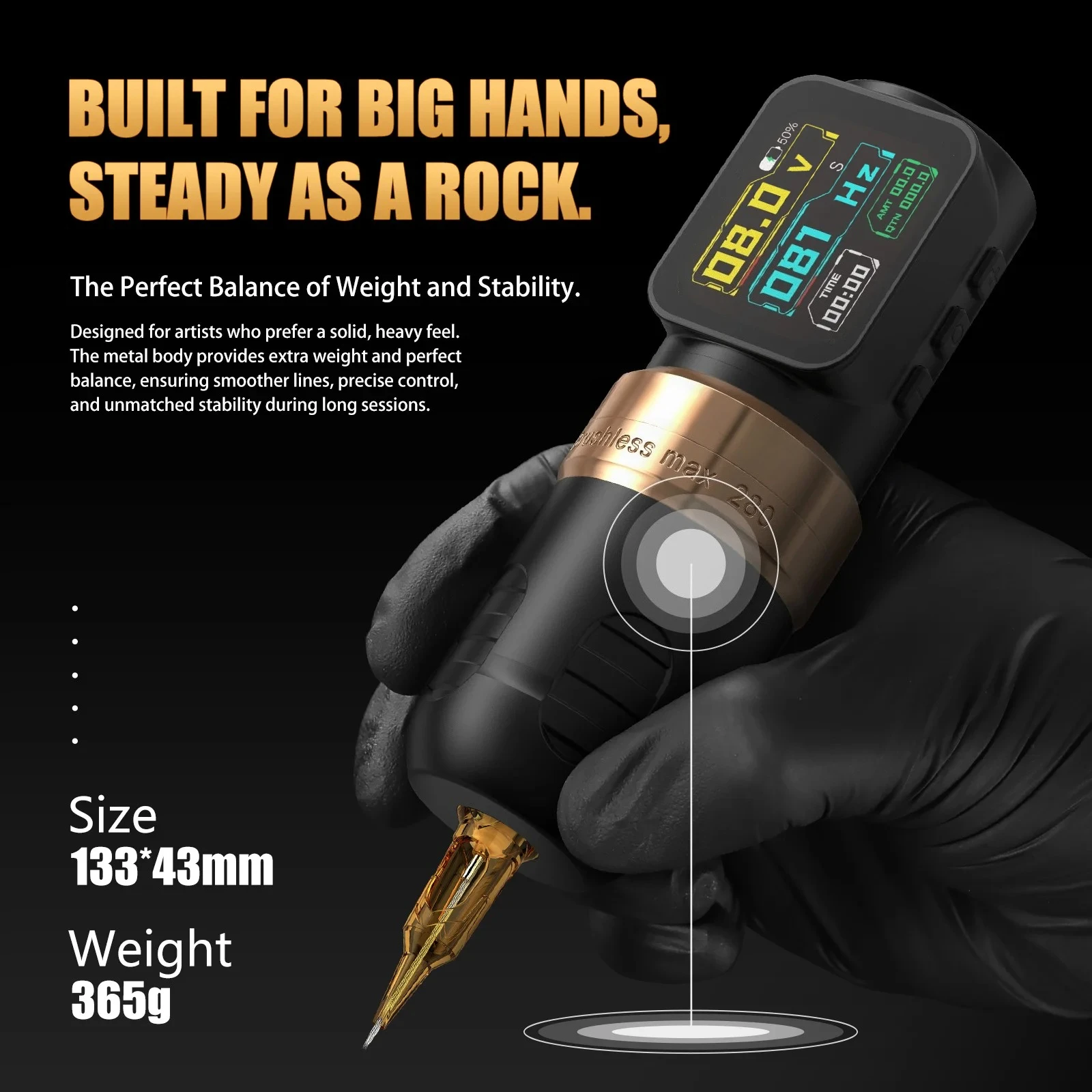 280P Brushless Motor Tattoo Machine 4.5mm/3.5mm Stroke Straight Rod Direct Drive Wireless Tattoo Pen Supply