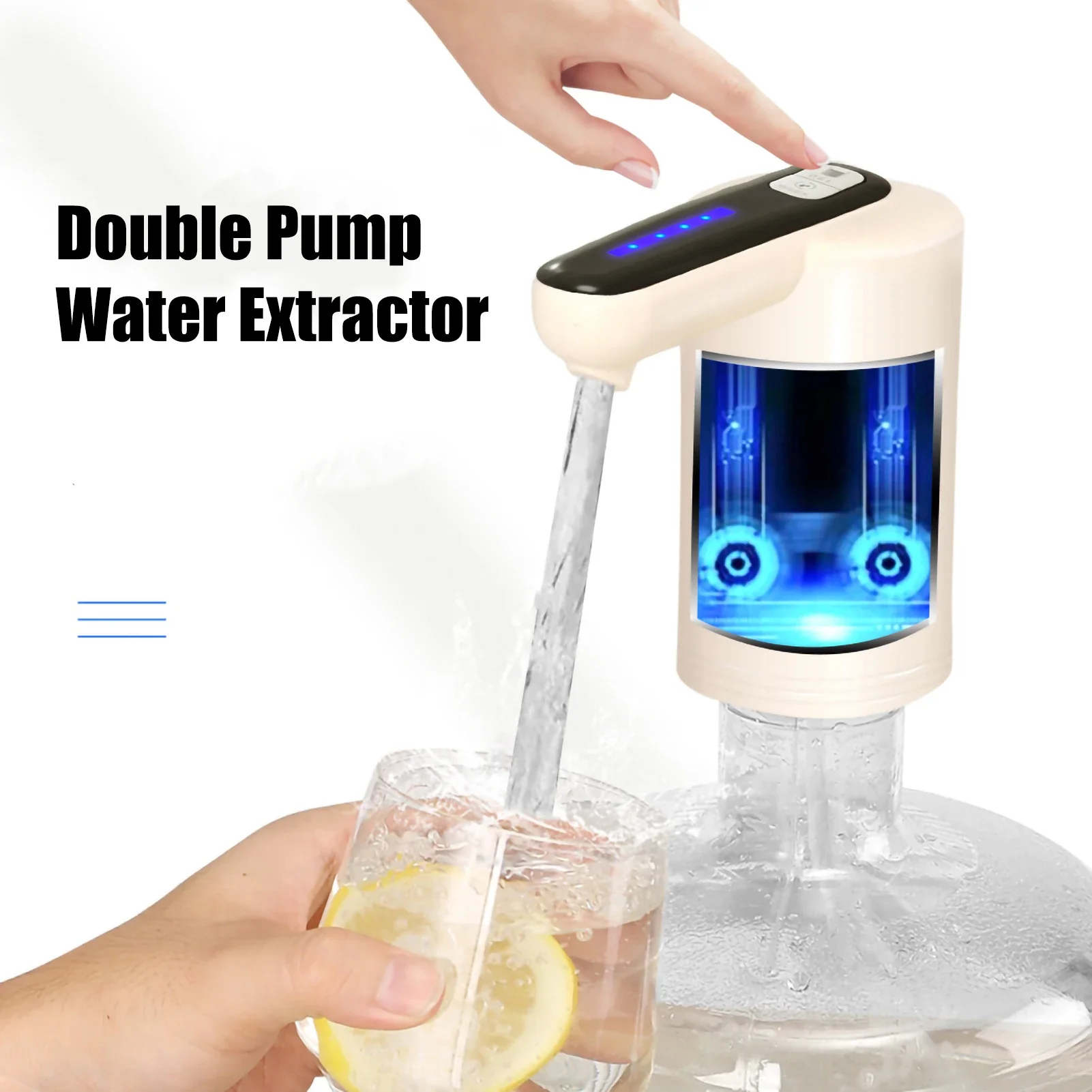 Powerful Automatic Water Dispenser Portable Water Gallon Bottle Switch Pump Usb Charging for Home Kitchen Office Appliances