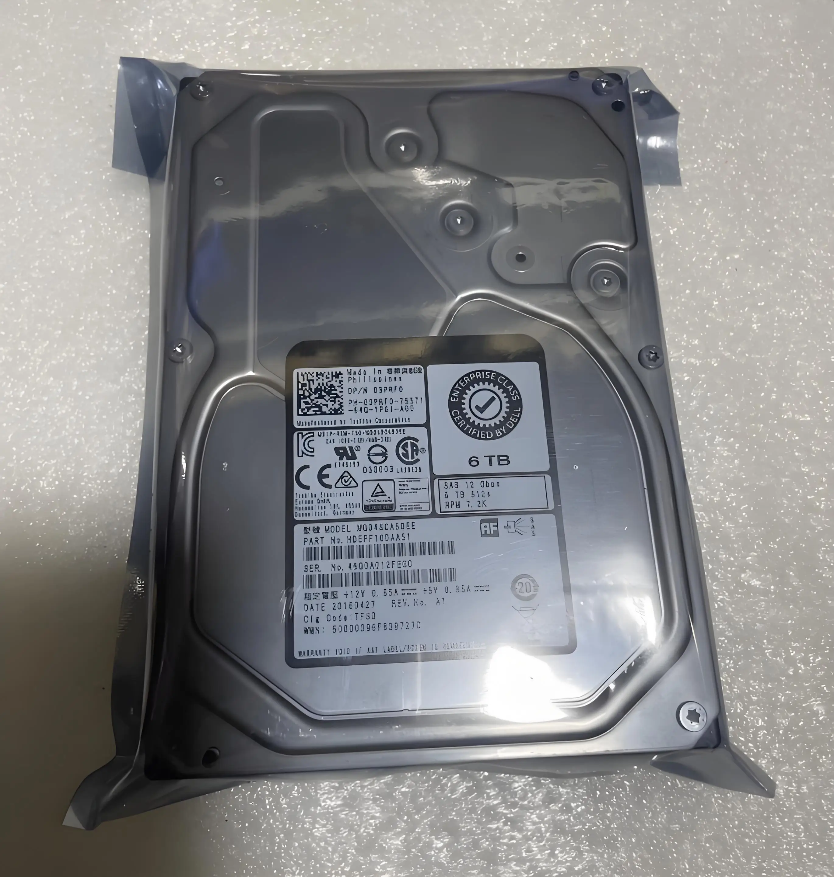

For MG04SCA60EE 03PRF0 6TB SAS 12G server hard disk