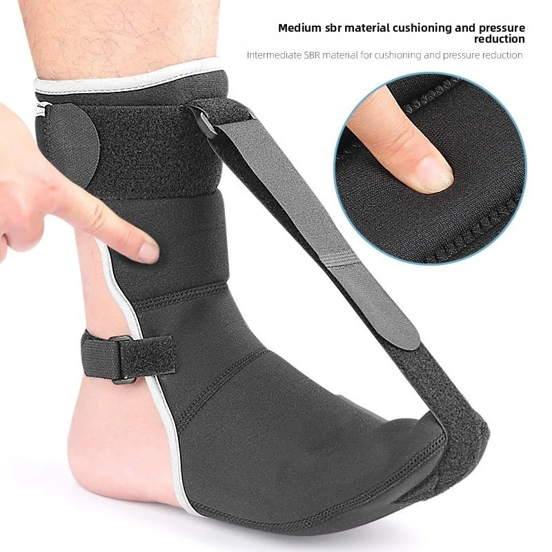 Adjustable Plantar Fasciitis Night Foot Splint Drop Orthotic Brace Elastic Dorsal Night Splint Foot Rehabilitation Stretch Strap