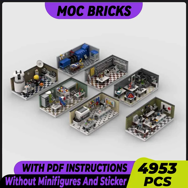 Laboratorium Scène Model Moc Gebouw Bakstenen Science Lab Set Pack Technologie Modulaire Blokken Geschenken Kerstspeelgoed Diy Sets Assemblage